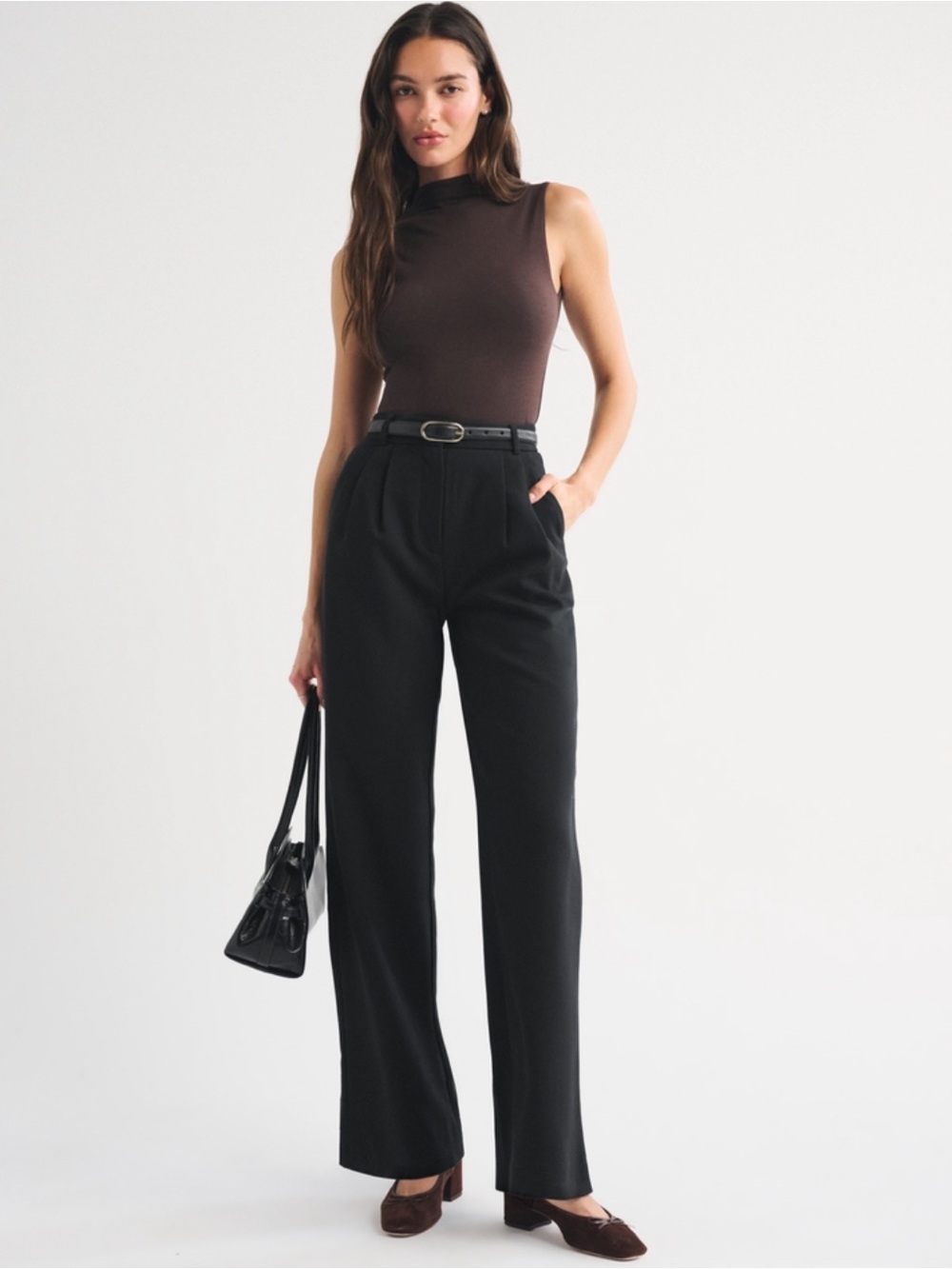 Abercrombie & Fitch Sloane Tailored Wide-Leg Pant